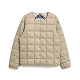 [タイオン] レディース クルーネックボタン インナーダウンジャケット(TAION-W104)