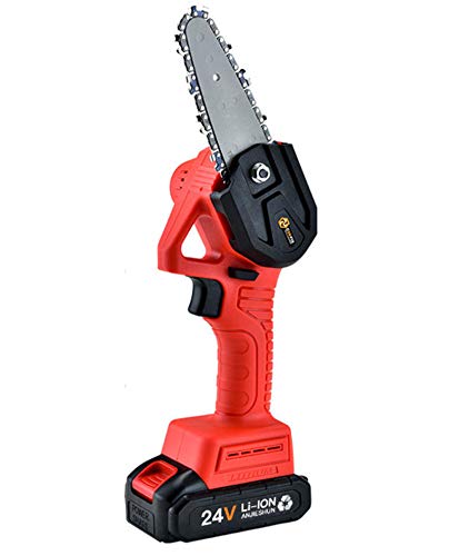 Kabellose MotorsäGe 4-Zoll,Kleine Elektrische HandsäGe with Led Illuminator Protective Handheld Chain Saw,Zum Schneiden Von äSten Holz FüR Den Garten