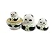 Set of 10 Cute Giant Panda Bear with Green Bamboo Nesting Dolls Matryoshka Animal Russian Handmade Kids Girl Surprise Christmas Holiday Birthday Toy Home Office Decoration