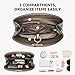 BOSTANTEN Crossbody Bucket Shoulder Bags for Women Vegan Leather Purse Cross Body Handbag Multiple Pockets Black with Brown