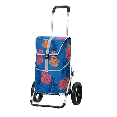 ANDERSEN Einkaufstrolley - Royal Shopper Lotta blau 46 L Einkaufswagen,funktional,langlebig, Aluminium, klappbar, leise Räder