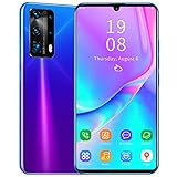  3G Teléfono Móvil Libre, 7.5\" HD+ Waterdrop Pantalla, Android 10 Smartphone Quad-Core, 16GB ROM 128GB SD, Dual SIM Moviles, Dual Cámara 8MP, GPS,WiFi,Desbloqueo Facial (P40 Plus-Blue&Purple)