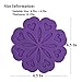 ME.FAN 4 Set Silicone Pot Holders, Trivet Mat, Jar Opener, Spoon Rest and Kitchen Trivet, Non Slip Flexible, Durable, Heat Resistant Dishwasher Available Kitchen Trivet and Pot Pads -Purple