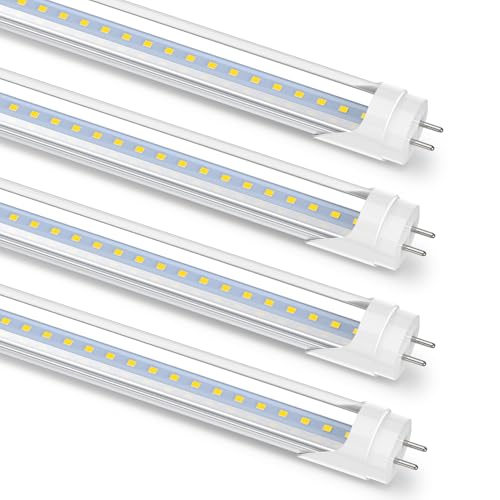 Romwish 3FT T8 LED Tube Light, Type A+B, 14W(=30W), 5000K Daylight, 1600LM, Plug & Play or Ballast Bypass, Double End Powered, T8/T10/T12 Fluorescent Replacement, 36 Inch, Clear, 4 Pack, ETL