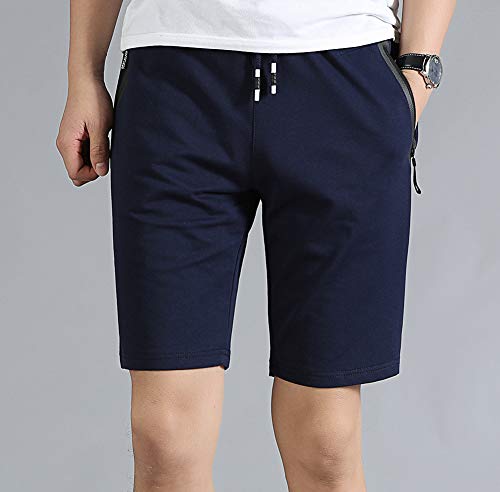 Big Boy's Casual Shorts Summer Cotton Classic Fit Drawstring Elastic Waist Beach Shorts With Pockets 10 Navy Blue #TOP3