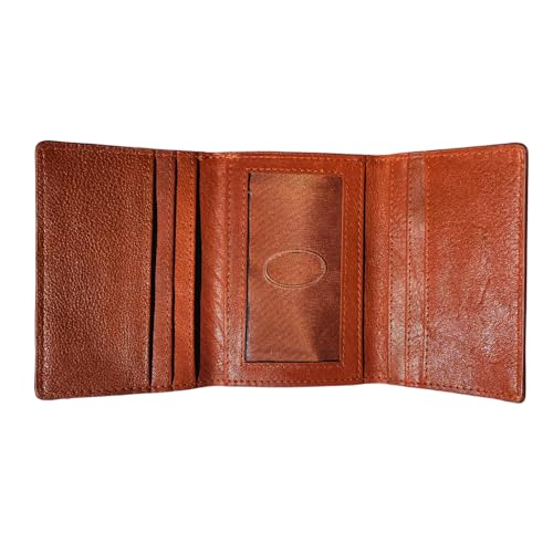 Big Skinny Full Leather RFID Blocking Trifold (Cognac)3