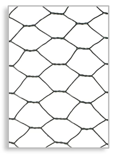 HERSIG - Valla Metalica de Exterior | Malla Metalica Plastificada Hexagonal - 1 x 3 m
