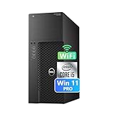 Dell Precision 3620 Mini Tower Business Desktop Computer PC, Windows 11 Pro, Core i5-7500, 8GB RAM, 256GB SSD, Mouse, Keyboard, WiFi (Renewed)