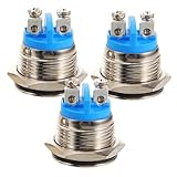 OSALADI 3pcs Chime Push Button: Wired Doorbell Kit Replacement Buttons Push Door Bell Ringer Parts For Home Tools 16mm
