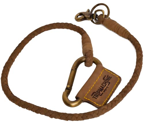Handmade Leather Braided Motorcycle Keychain