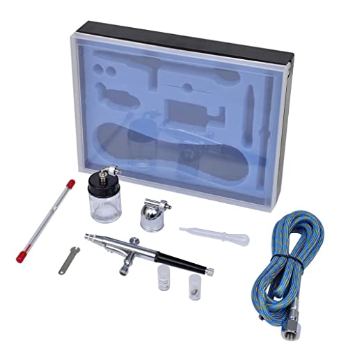 vidaXL Airbrushset met Beker 0,2/0,3/0,5 mm Mondstukken Airbrush Verfspuit Set - Image 5