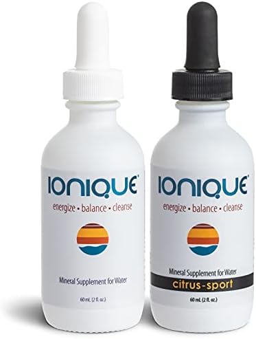 Ionique Mineral Supplement for Water - Make Ultra-Premium Mineral Water - Magnesium, Trace Mineral & Electrolyte Hydration System, Mineralize Filtered and RO Water, Two 2 oz Bottles of Liquid Drops