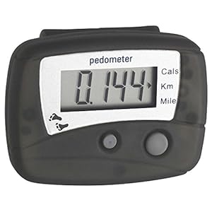 TFA Dostmann „HiTrax Walk“ Elektronischer Schrittzähler, 42.2003, Entfernung (km/Meilen), Kalorienverbrauch, schwarz, L 48 x B 19 x H 36 mm