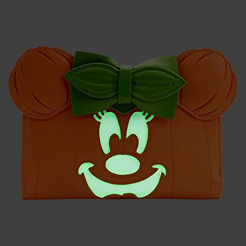 Loungefly Disney Minnie Mouse Glow in the Dark Pumpkin Flap Wallet2