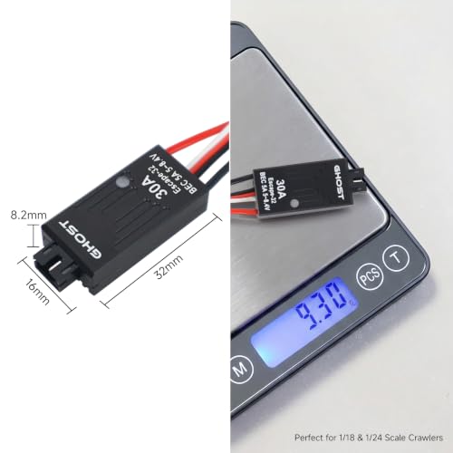 ESC 30A sin escobillas Ghost para superar rocas y rutas técnicas con tu SCX24 1/24 7