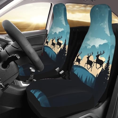Housses de siège de voiture élastiques lot de 2 protection universelle lavable pour camion et SUV