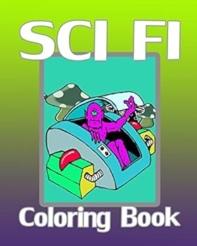 Paperback Sci Fi Coloring Book