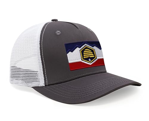 Image of International Tie State Hat for Men and Women, Adjustable Snapback Trucker Baseball Cap with Embroidered Patch