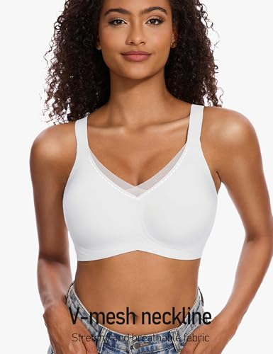 Image of GXOULRRA V Lace Wireless Jelly Bra Seamless Push Up Bras for Women No Underwire Full Coverage Comfortable Sleep Bralette