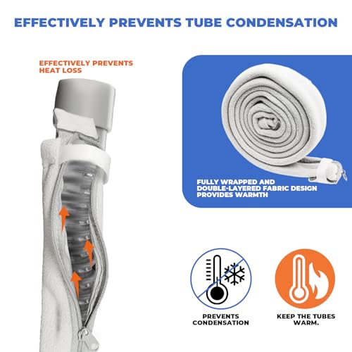 Cpap Schlauchabdeckung, Cpap schlauchhülle 1.85 m Lang, Verhindert Kondenswasserbildung, Leise, kein Geräusch(Schwarz)