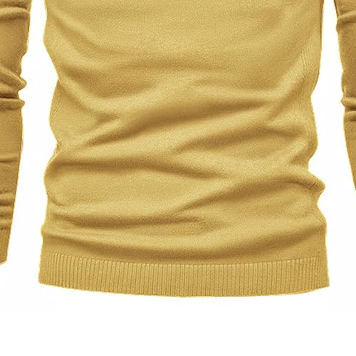 Men's Slim Fit Turtleneck Sweater Twisted Pullover Male Solid Sweaters Casual Basic Knitted Pullover4