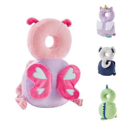 Image of Baby Back Potection Toddler Safety Protector Cushion Pad Toddler Backpack for Crawling Walking Adjustable Toddlers Back Safety Pad for Boys and Girls(Butterfly)