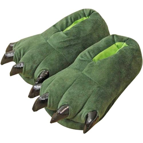 Unisex Funny Animal Costume Paw Claw Shoes, Soft Plush Home Slippers
