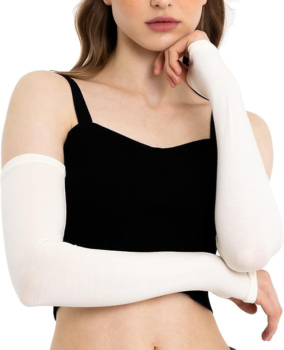 Image of AZARIA Hand Gloves for Sun Protection Arm Sleeves for Men & Women, UPF 50 Arm Cover for Biking, Cricket, Cycling, Golf & Outdoor Sports, Arm Protection Sleeves for Women