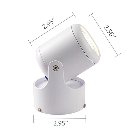 Kiven Led Accent Uplight W/Foot Switch， Handheld Sized Portable Spot Light, White #TOP4