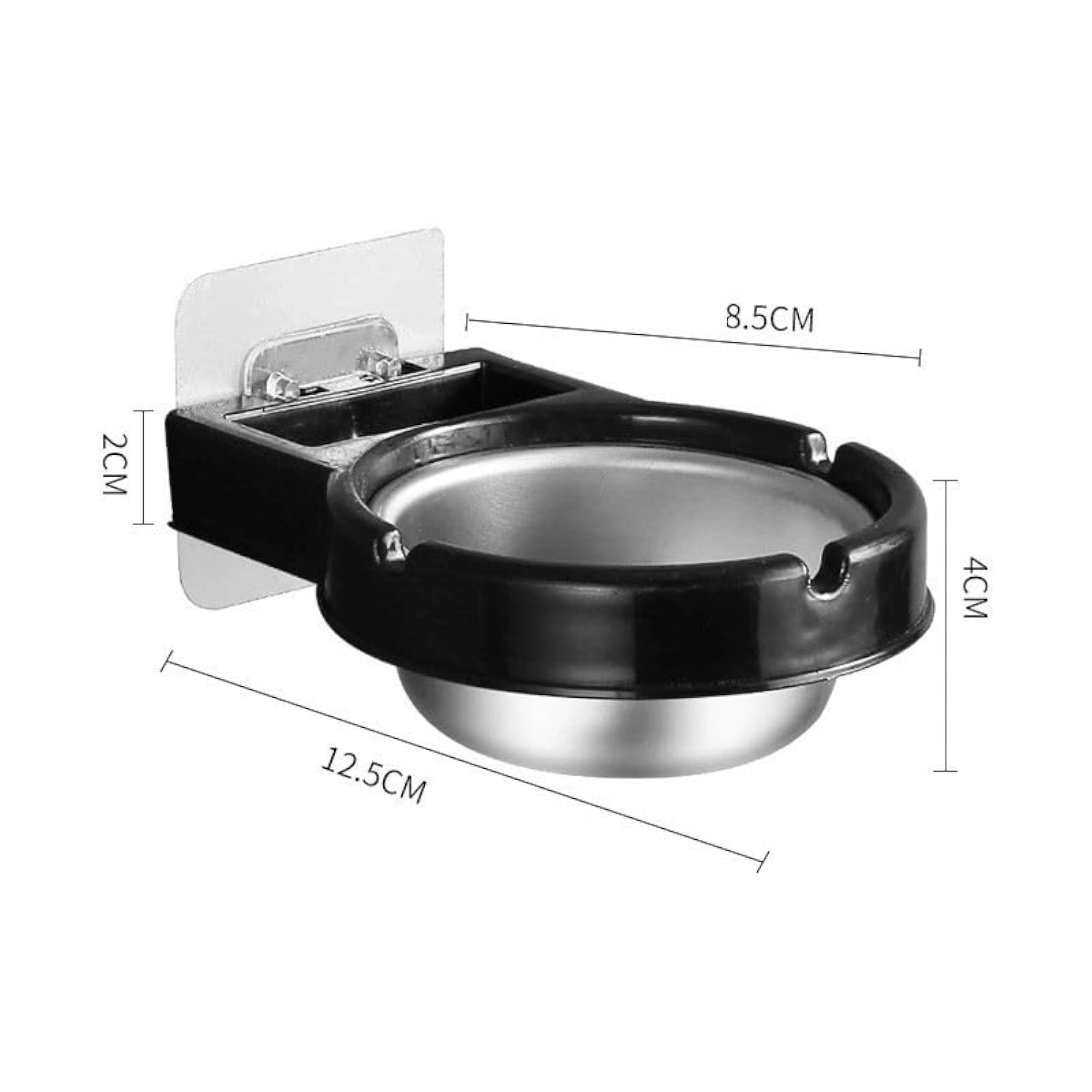 Wall-Mounted Removable Ashtray with Anti-Fly Design