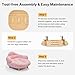 Veehoo Cute Pink Dog Bed, Elevated Dog Couch Bed for Small Medium Dogs, Raised Dog Bed with Washable Cover and Sturdy Wood Legs, Modern Wood Indoor Pet Bed with Frame and Soft Cushion