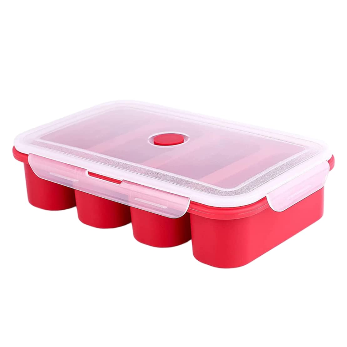 Moule à soupe en silicone 4 grands cubes pour portions de sauce