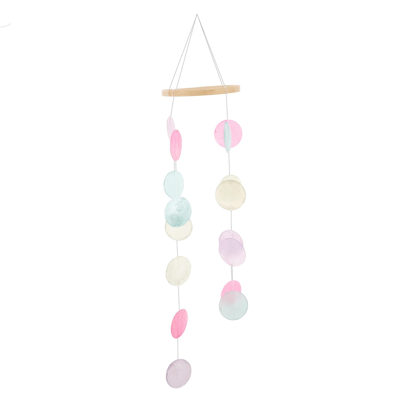 TOYANDONA 3 Piezas Chime De Viento Decorativo De Concha Vistoso Chime De Viento Colgando Timbre De Concha Carillón De Viento Campanas De Viento Bambú Colorful