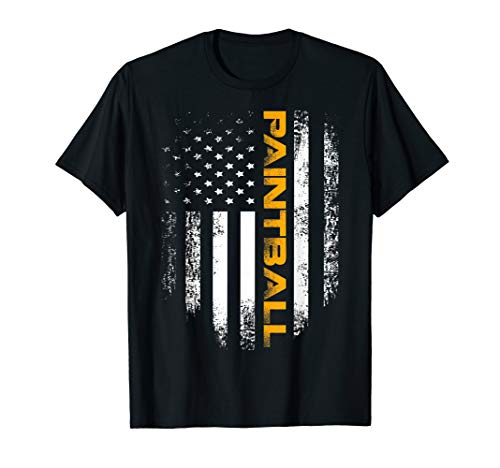 Vintage American USA Flag Paintball T-Shirt Cool Gift