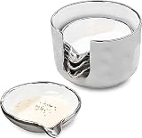 CCKUYT Speiseteller, Pastaschüssel, Suppenteller, Suppenteller, Speiseteller, Suppenbecher, Sojasaucenschale 4er Set, Keramik-Dipschalen, Saucenschalen, Tapas-Schleife