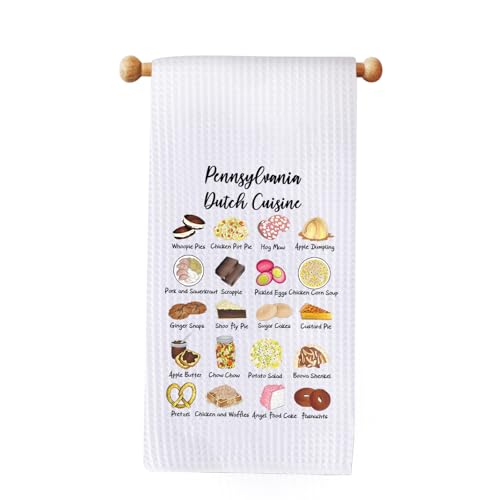 JXGZSO Pennsylvania Dutch Cuisine Kitchen Towel Pennsylvania Food Lover Gift Pennsylvania Cuisine Gift (Pennsylvania Towel)