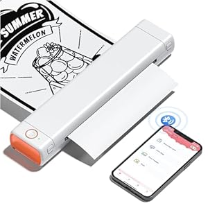 Phomemo Portable Printers Wireless for Travel, Support 8.5″ X 11″ US Letter Thermal Paper, Bluetooth Thermal Printer Compatible with iOS, Android & Laptop, Inkless Printer for Office, Home, School