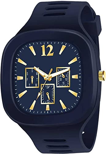 R1O - Mens Watches Square Multi DIAL Analog Silicon PU Strap ADDI Analog Watch - for Boys Pack of 1 (B09MT8FP63) Amazon Price History, Amazon Price Tracker