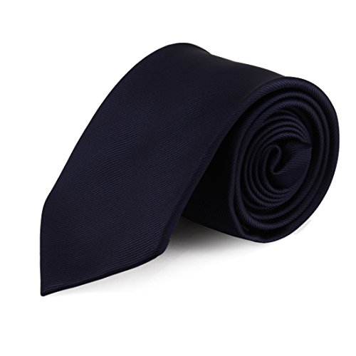 Image of Peluche Modish Navy Blue Colored Microfiber Necktie for Men