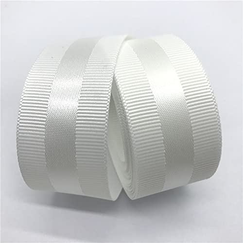 AHUI Cinta de raso con borde de grosgrain de 45 yardas/lote (25 mm) para decoración de bodas de Navidad