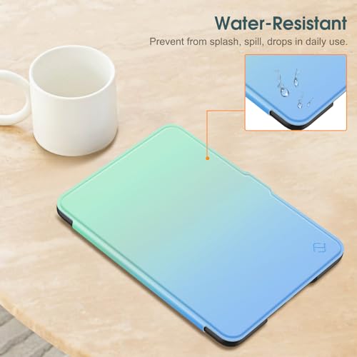 Image of Fintie Case for 7 inch All-New Kindle Paperwhite (12th Generation, 2024) and Kindle Colorsoft Signature Edition - Slim Lightweight Shell PU Leather Protective Cover with Auto Sleep /Wake, Seaside Ombre