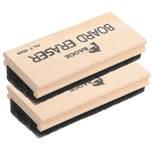Gadpiparty 2Pcs Felt Chalkboard Erasers Wooden Black Board Eraser Cleaner Dusters Chalkboard Eraser Campus Style Eraser For Students Teachers Classroom Home School Office #TOP24