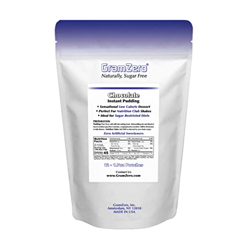 Gramzero Chocolate Sugar Free Pudding Mix 12-Pack, Great For Nutrition Club Meal Replacement Shakes thumb #3