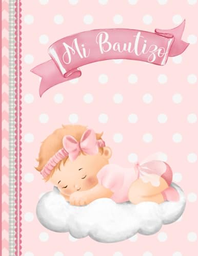Mi bautizo: Libro firmas y huellas bautizo niña.Libro de invitados y recuerdos bautizo...