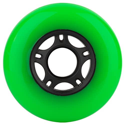 Wheelcome 4-Pack Inline Skate Wheels 64Mm/70Mm/72Mm/76Mm/80Mm 85A Indoor Outdoor Inline Replacement Wheels For Blades Roller Hockey Skates, Caster Board, Luggage, Training, Scooter, Etc (Green, 64Mm) #TOP1