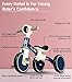 LOL-FUN Baby Balance Bike Toy for 1 2 Year Old Boys Girls Gift Toddler Tricycle 1-3 Year Old with Removable Pedal, 4 in 1 Trike for Ages 1-3 Present