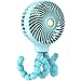 Tragbarer Mini Lüfter Klein USB Schreibtisch-Fan Octopus Deformed Cartoon Folding USB Aufladen Mini Handheld Baby Car Bed Kleiner Ventilator Mit Handy-Ständer (28,7 * 11,1 * 8,2 cm) Weiß,Pink,Blau