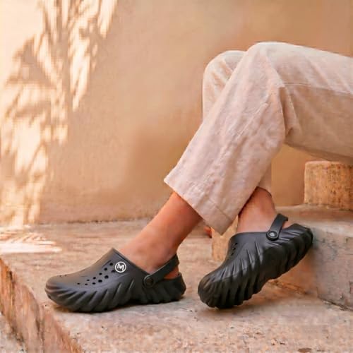 Image of Flow Super Soft Clogs with Adjustable Back Strap for Men | Waterproof | Spongy Footbed l Suggested by Doctors l Skin Friendly | Slip Resistant l Stylish and Comfortable Footwear for Men