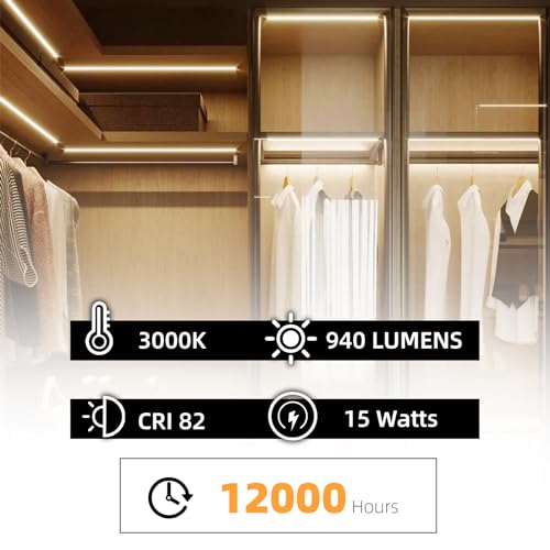 coospider-repta 18 Inch 15W T8 3000K Fluorescent Linear Tube Bulb Warm White F15T8/WW G13 Base 2 Count