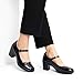 DREAM PAIRS Women's Oxfords Mary Jane Dress Shoes Heels for Women,Size 10,Black-Pat,SDOX2301W